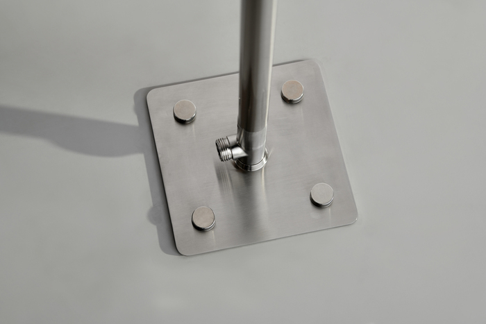 Utedusch Kallvatten Borstat stål Ø200 mm